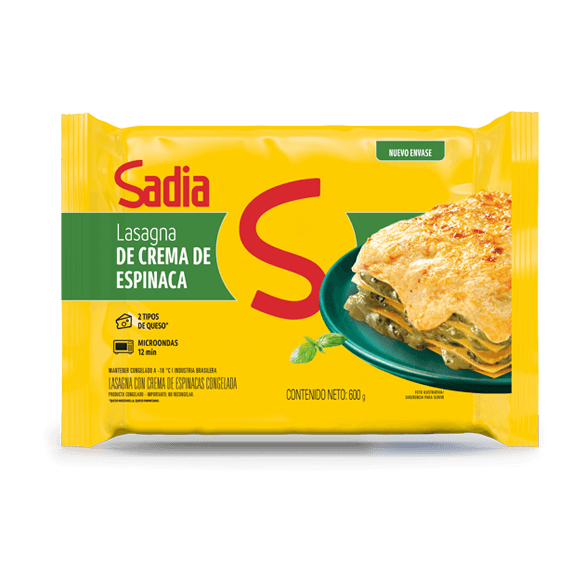 Lasagna de Crema de Espinaca